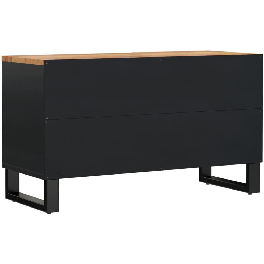 Mobile Tv 80x33x46cm Legno Massello Acacia E Legno Multistrato - Foto 1