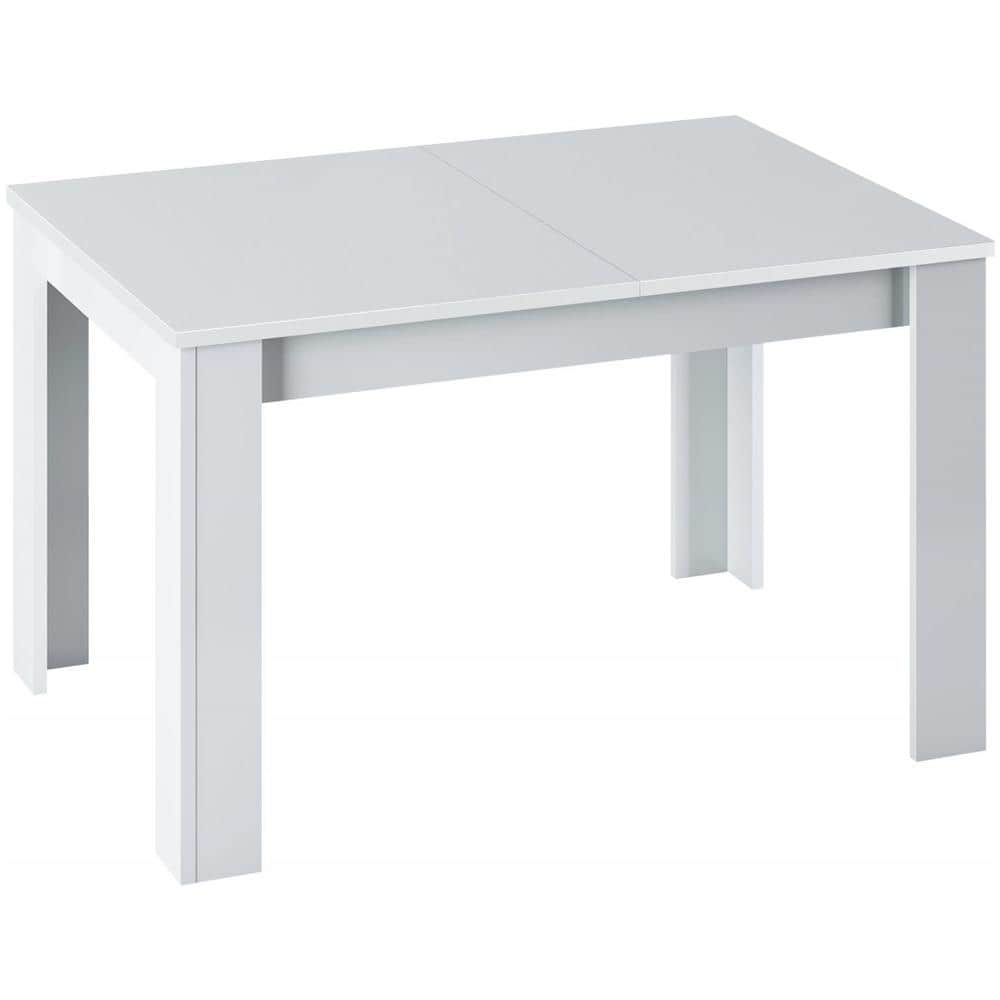 Tavolo Allungabile Midland, Consolle Estensibile Per Sala Da Pranzo, Tavolo Apribile Da Cucina Con Prolunga, 140/190x90h78 Cm, Bianco - Foto 1