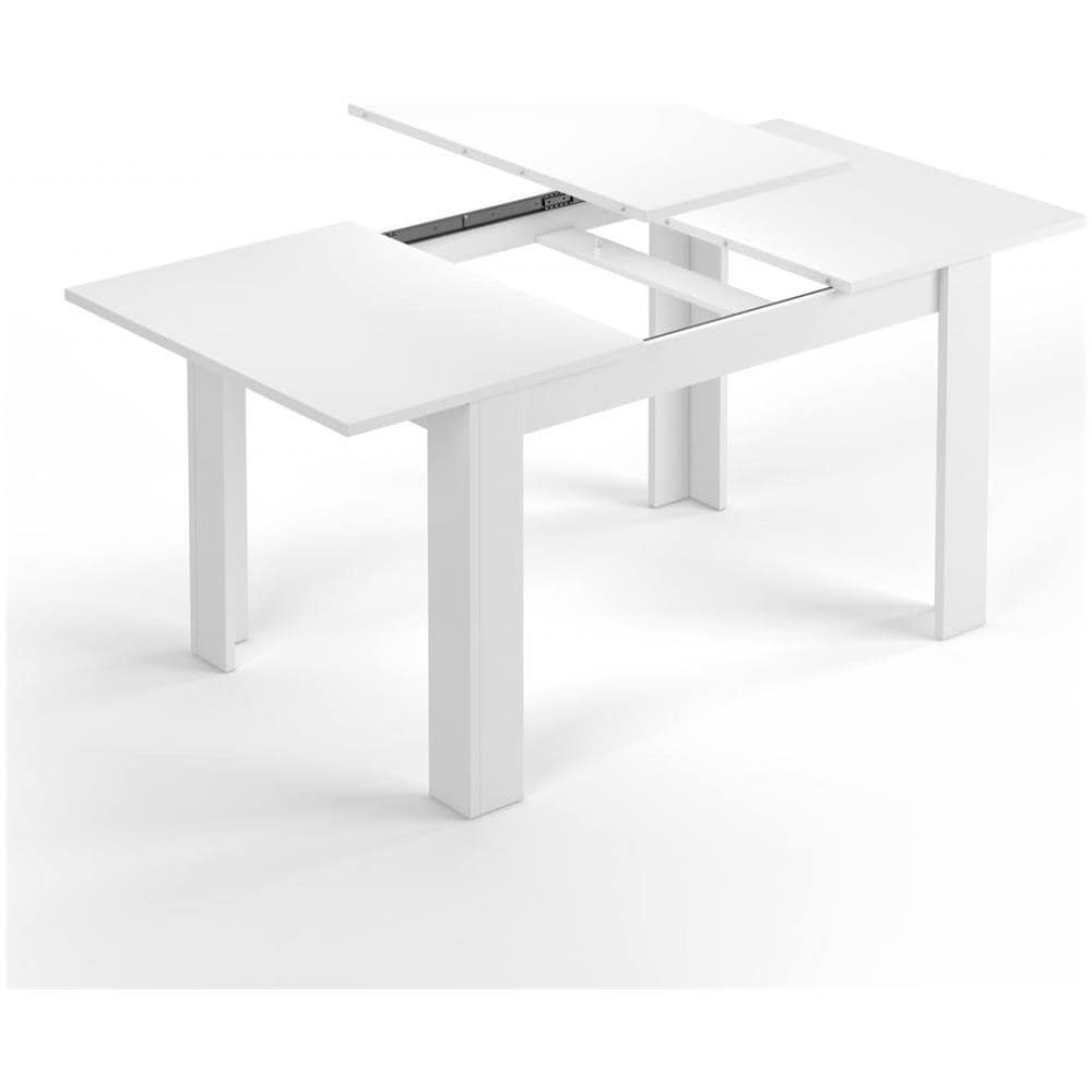 Tavolo Allungabile Midland, Consolle Estensibile Per Sala Da Pranzo, Tavolo Apribile Da Cucina Con Prolunga, 140/190x90h78 Cm, Bianco - Foto 2
