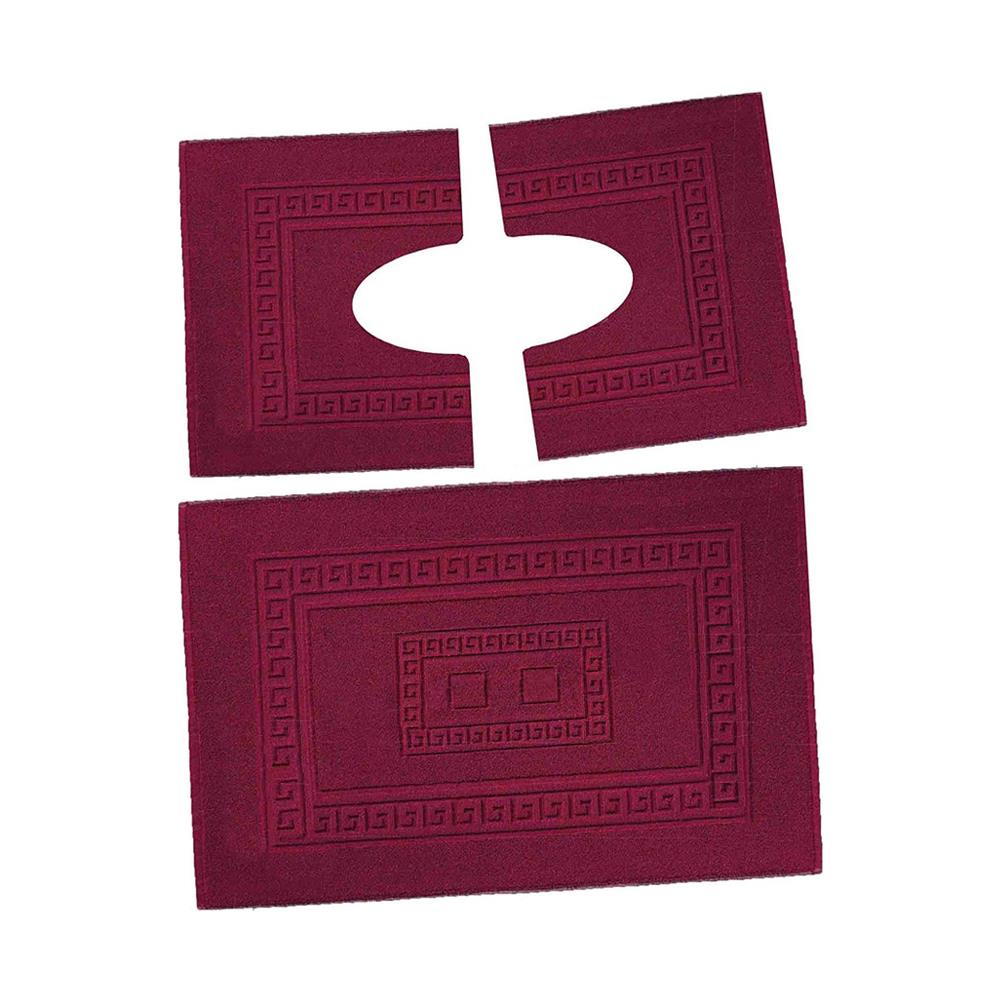 Tappeto Da Bagno Disegno Torino Colore Bordeaux Par 3pezzi Bordeaux - Foto 1