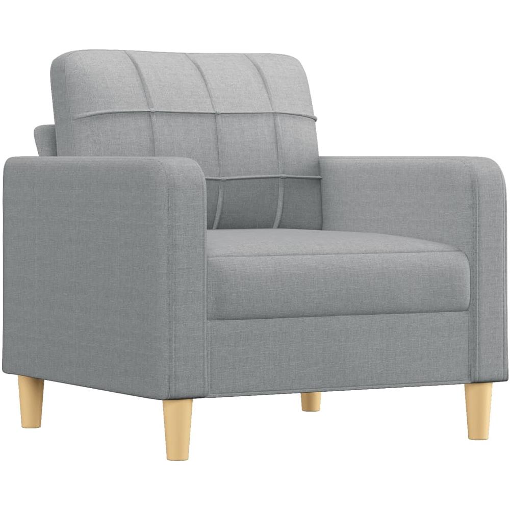 Set Di Divani 4 Pz Con Cuscini Grigio Chiaro In Tessuto - Foto 3