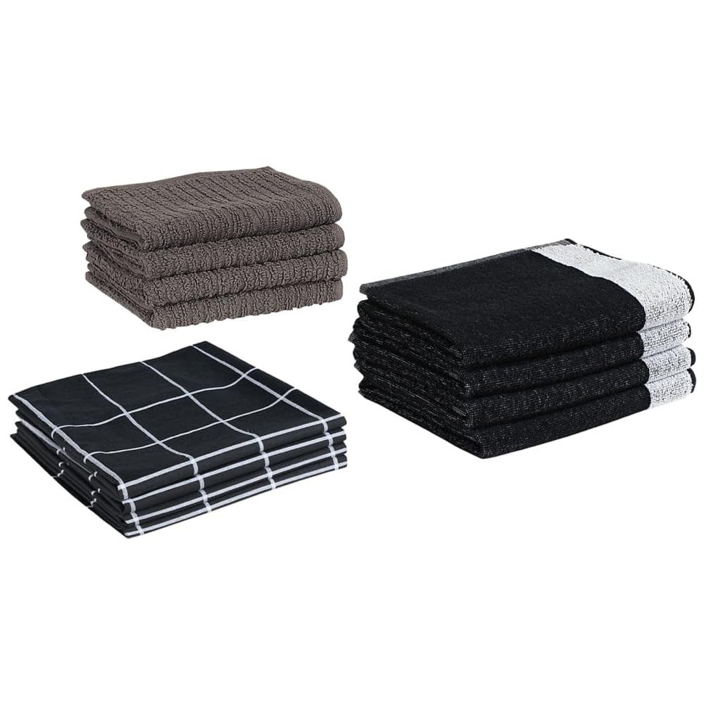 Set Strofinacci 12 Pz In Cotone Nero - Foto 3