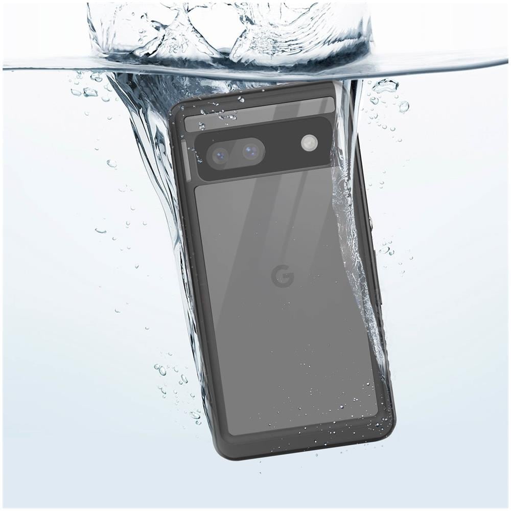 Cover Completa Per Google Pixel 7a, Impermeabile Ip68 Imergibile 2m, Nero Transparente - Foto 2