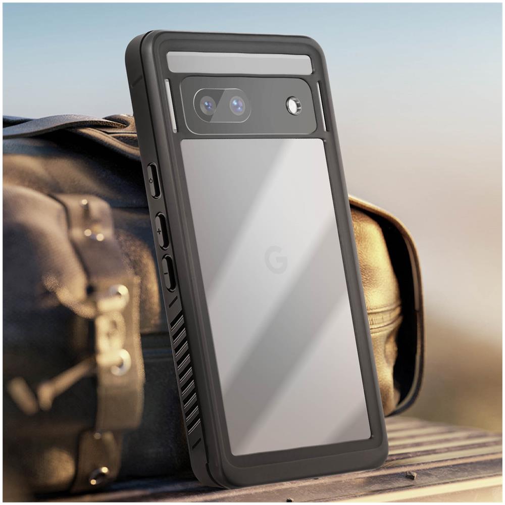Cover Completa Per Google Pixel 7a, Impermeabile Ip68 Imergibile 2m, Nero Transparente - Foto 5