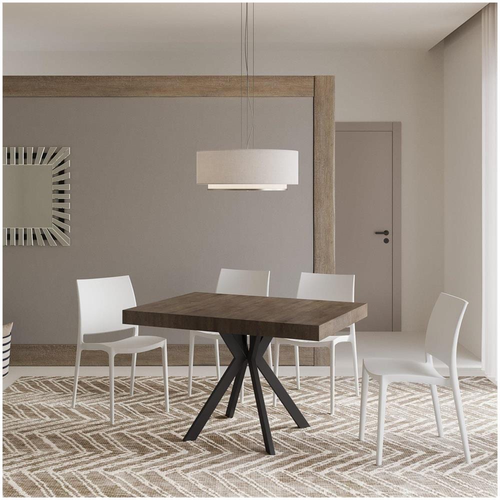 Tavolo allungabile 80x120/204 cm Dolcezza noce gambe antracite - Foto 2