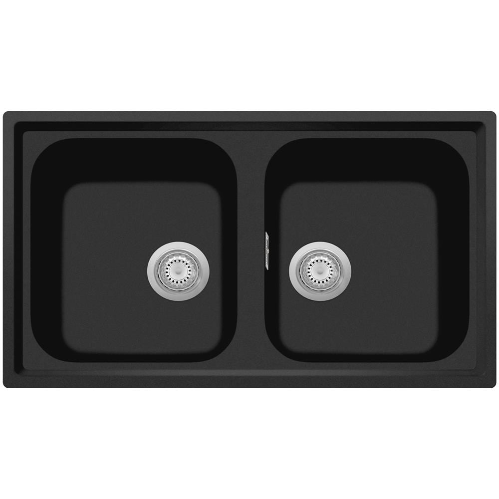 Lavello 2 vasche 86 x 50 cm Colore Nero - Foto 1