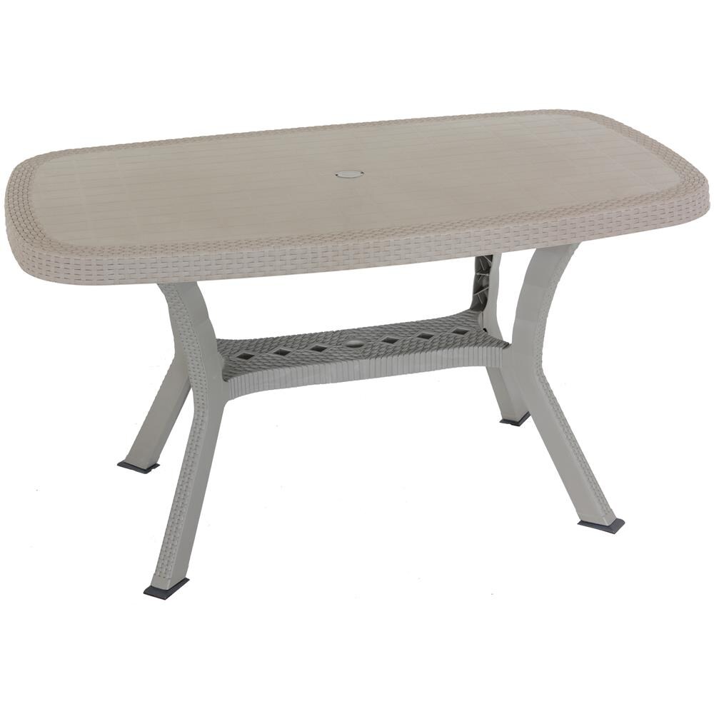 Tavolo Rattan C / incr. otello 136x82 Tortora - Foto 1
