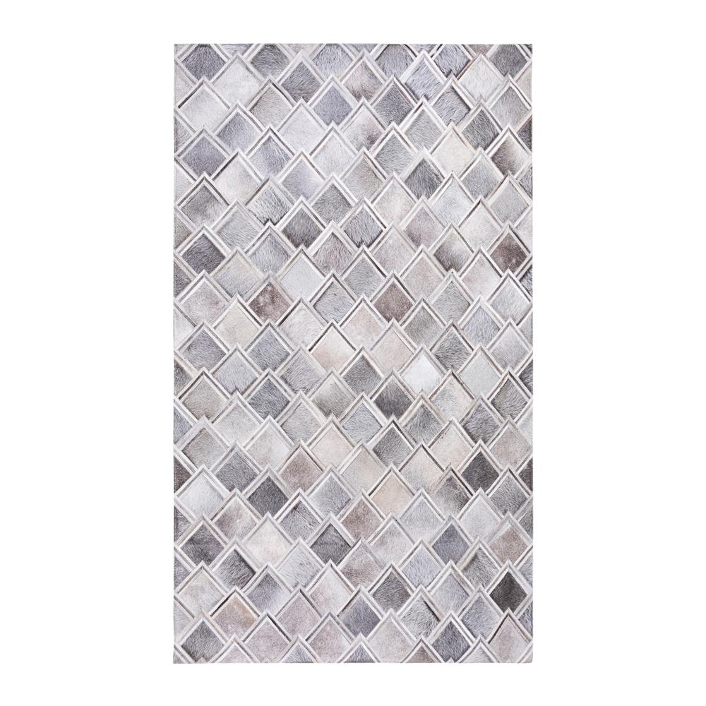 Tappeto In Pelle Grigia 140 X 200 Cm Agacli - Foto 2