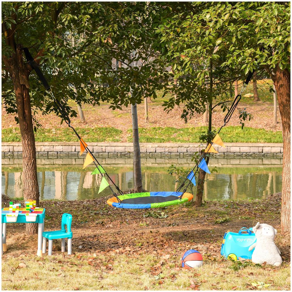 Altalena Rotonda Per Bambini +3 Anni Per Esterni E Interni Multicolor - Foto 2