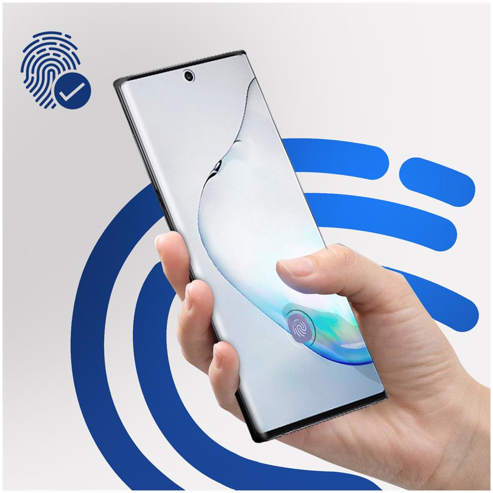 Vetro Samsung Galaxy Note 10 Plus Hardglass Max Impronta Digitale 3mk Nero - Foto 2