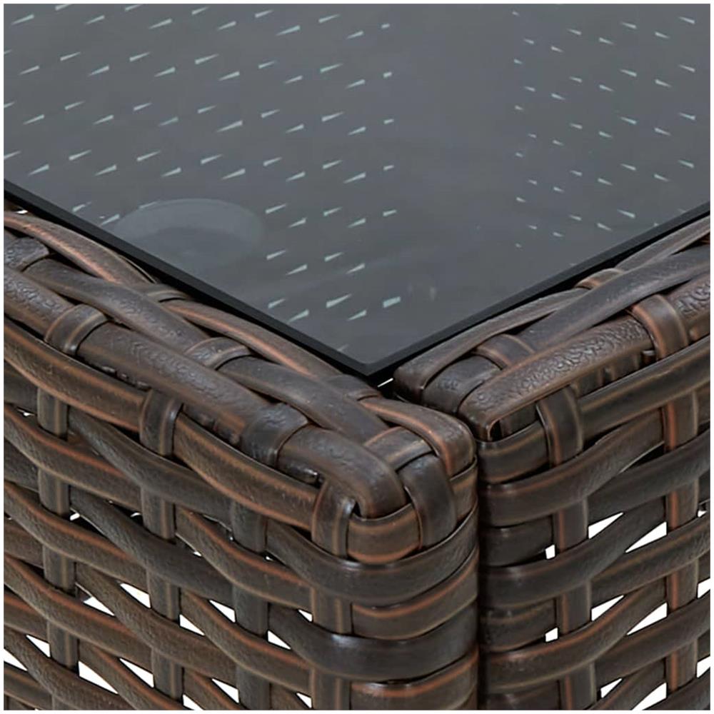 Tavolo Da Giardino Marrone 40x40x45 Cm In Polyrattan - Foto 2