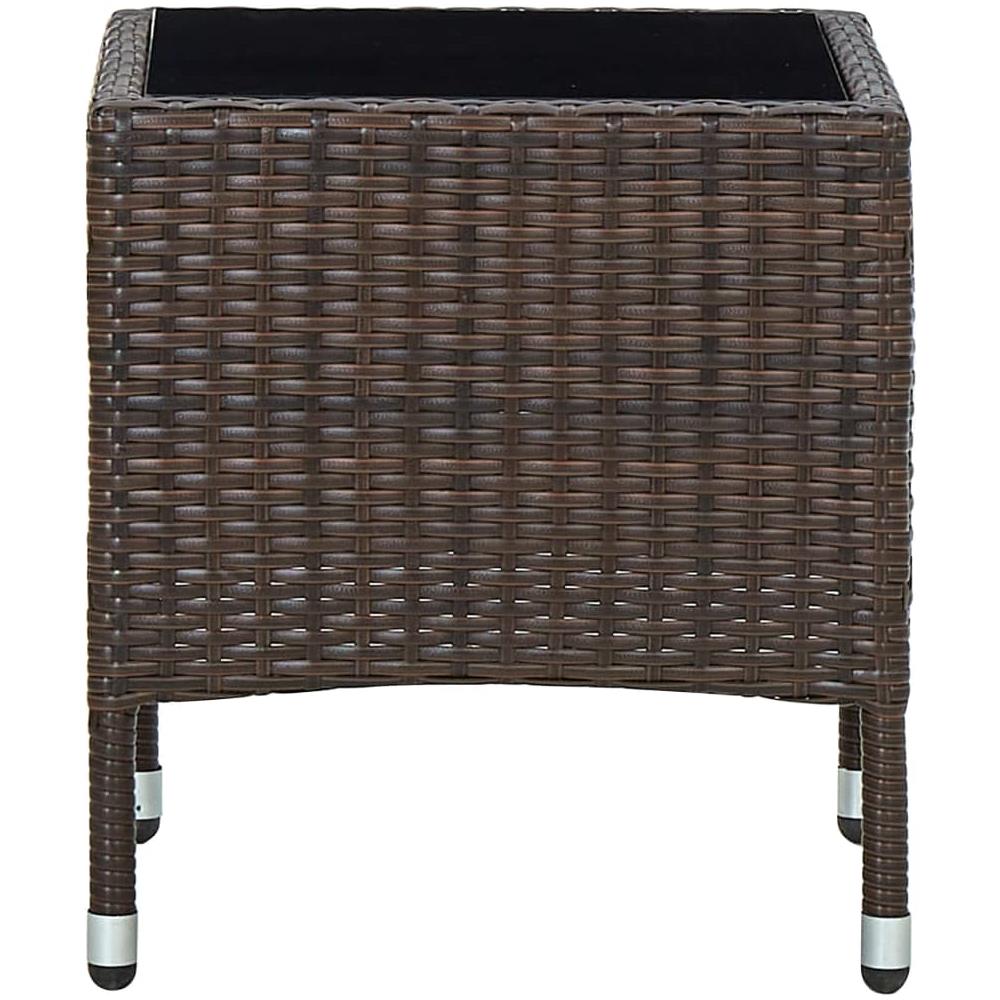 Tavolo Da Giardino Marrone 40x40x45 Cm In Polyrattan - Foto 3