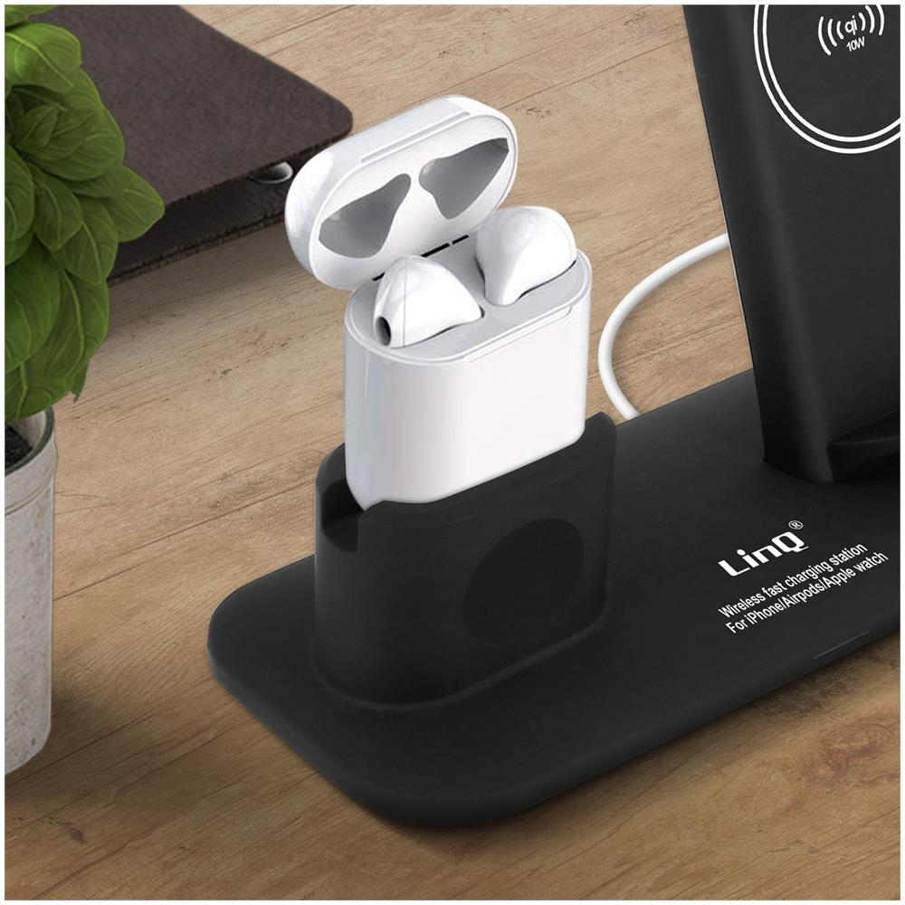 LINQ - Base Di Ricarica Iphone / Apple Watch / Airpods Fast Charge Linq  Nera - ePRICE