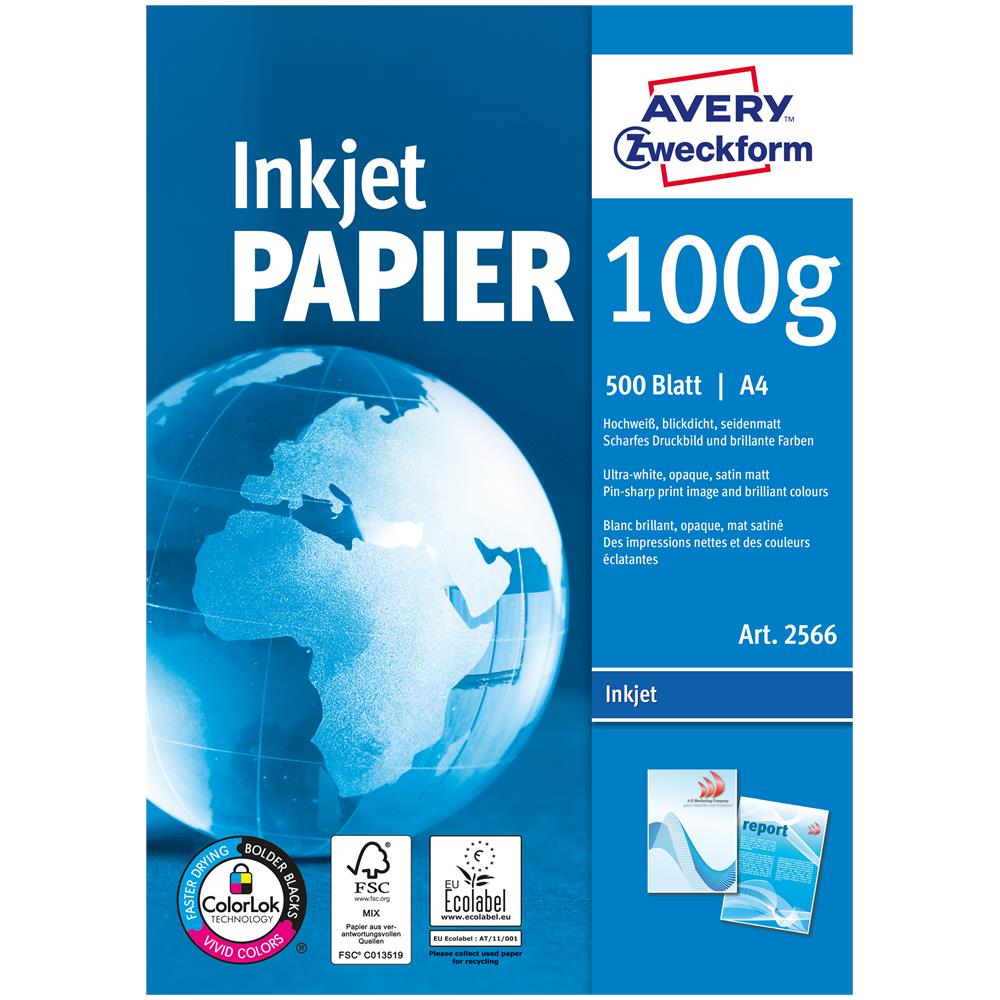Bright White Inkjet Papier A4 500 Sheets, 100 g / m² - Foto 1