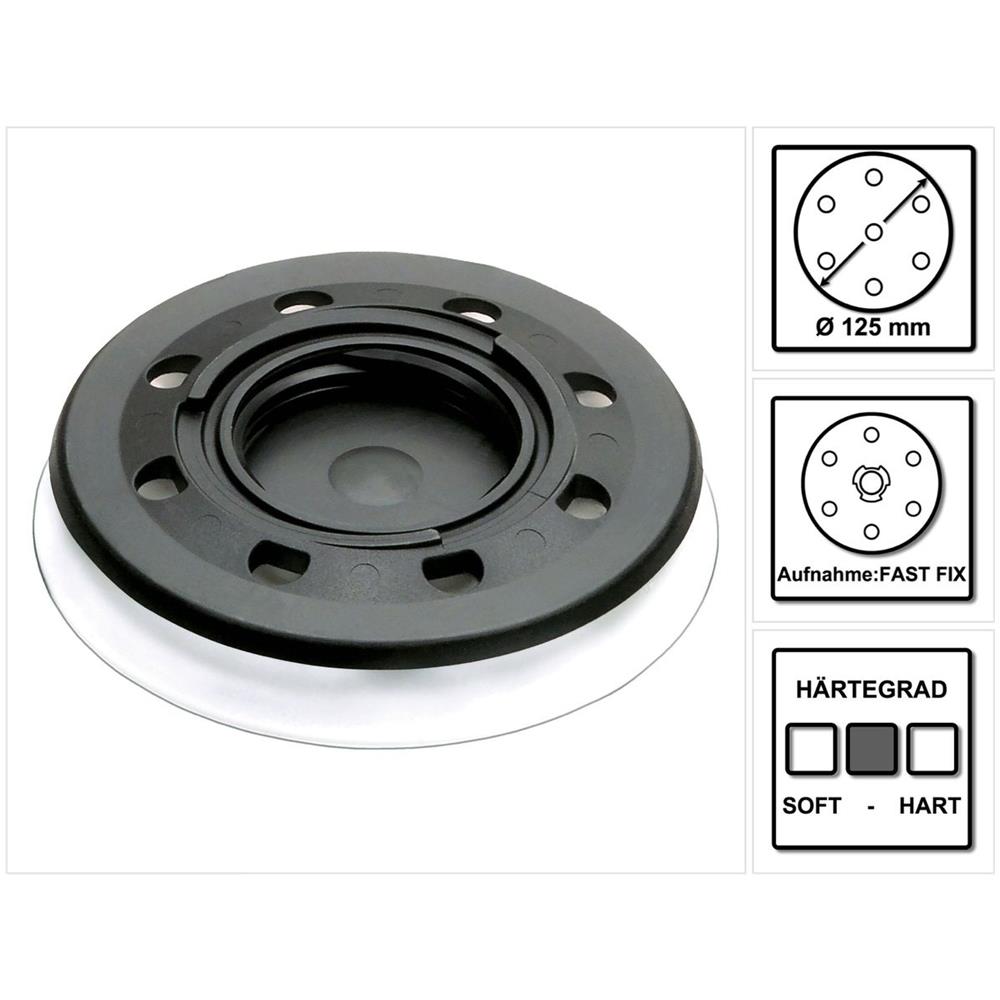Platorello St-stf D 125/8 Fx-w-ht 125 Mm Fastfix Durezza Media (492125)  - Foto 1