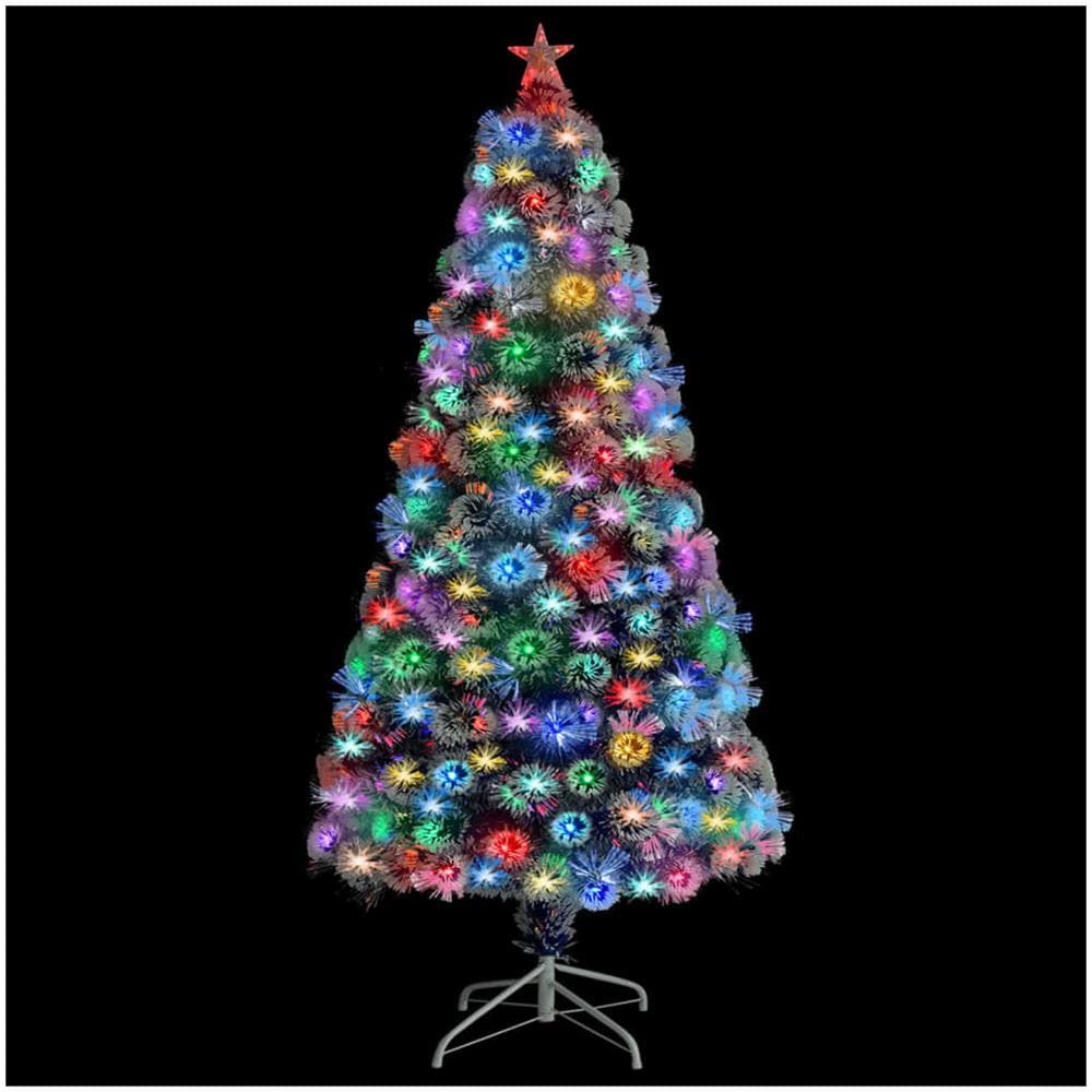 Albero Natale Artificiale LED Bianco e Blu 64 cm Fibra Ottica - Foto 2