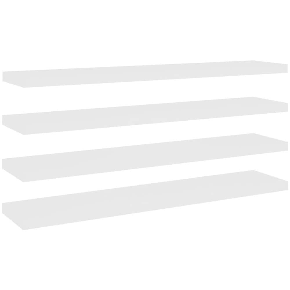Scaffali A Parete 4 Pz Rovere E Bianco 120x23,5x3,8 Cm In Mdf - Foto 2