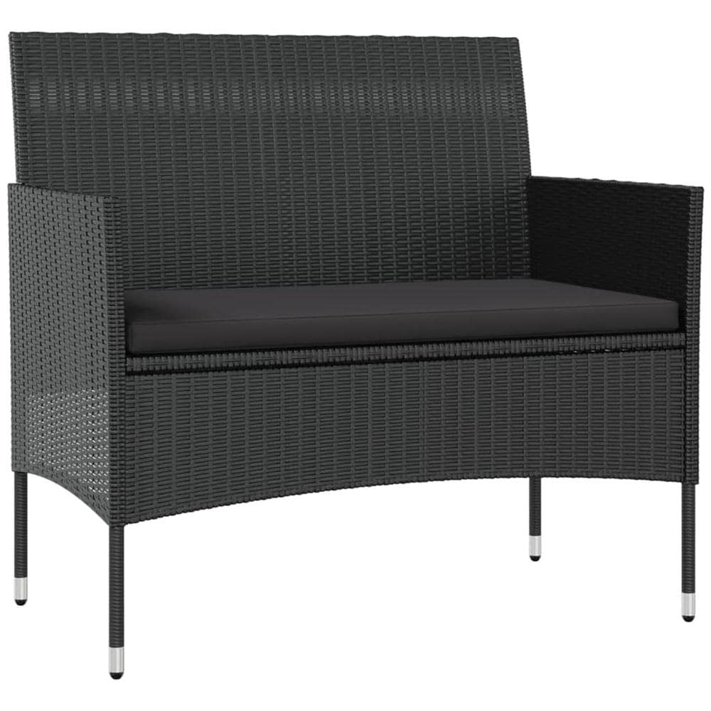 Set Divani Da Giardino 8 Pz Con Cuscini In Polyrattan Nero - Foto 3