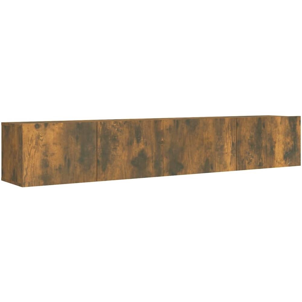 Set Mobili Porta Tv 2 Pz Rovere Fumo In Legno Multistrato - Foto 2