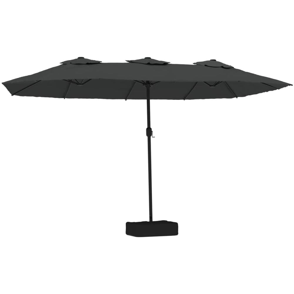 Ombrellone A Doppia Testa Con Led Antracite 449x245 Cm - Foto 2