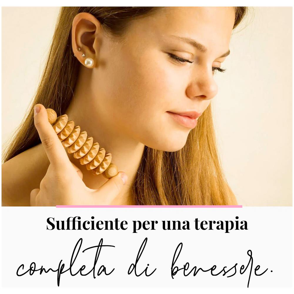 Set Per Massaggi Per Il Corpo In Legno Rullo Derma Per Viso, Collo, Spalle, Braccia, Mani - Foto 2