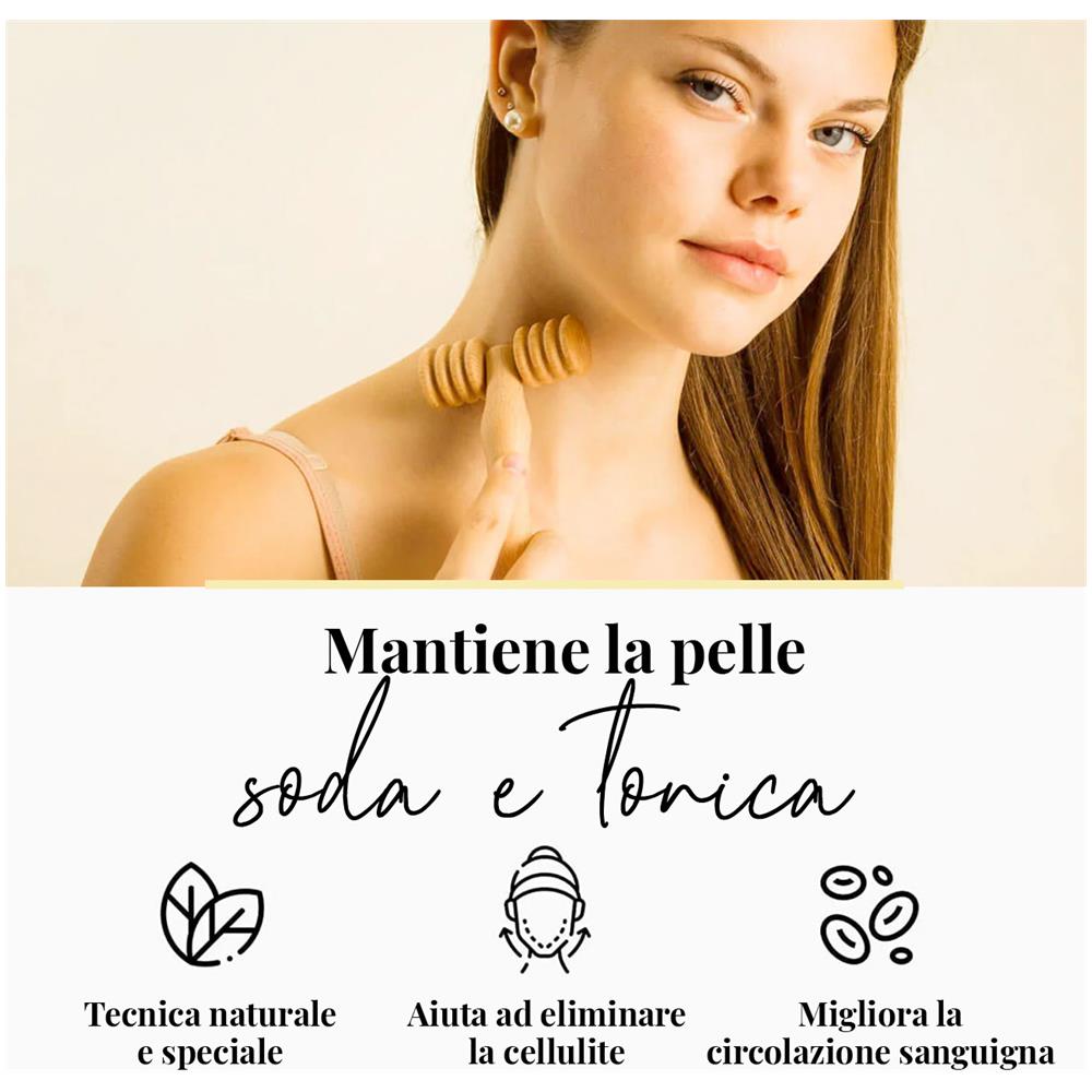 Set Per Massaggi Per Il Corpo In Legno Rullo Derma Per Viso, Collo, Spalle, Braccia, Mani - Foto 3