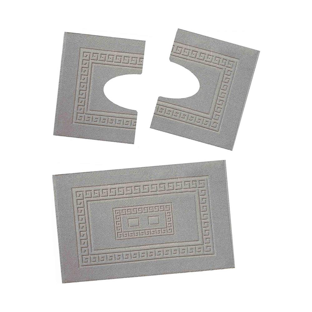 Tappeto Da Bagno Disegno Torino Colore Grigio Par 3pezzi Grigio - Foto 1