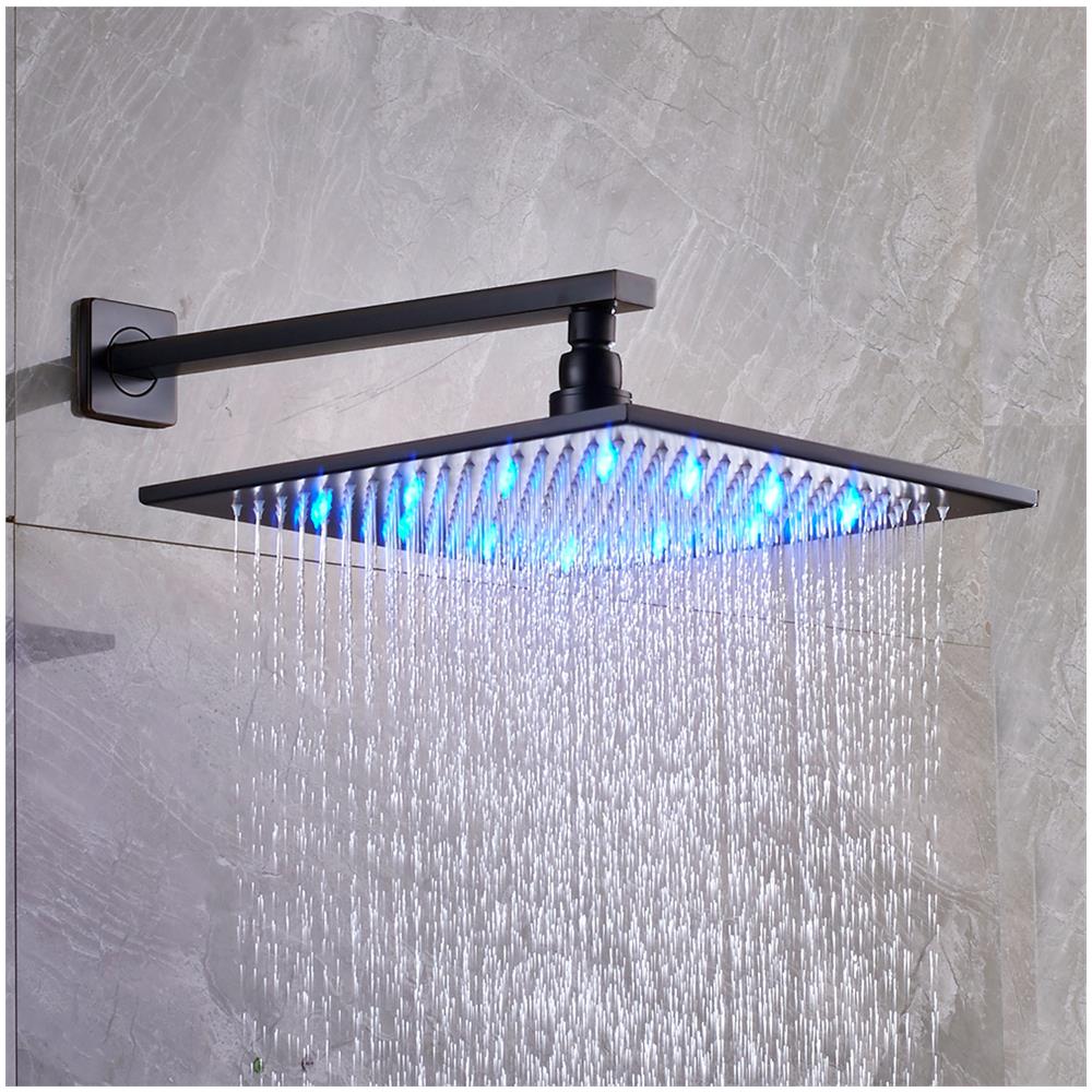 Set miscelatore doccia, Blackswan, tipo M73.68 LED, modello nero opaco, misura 30 cm - Foto 4