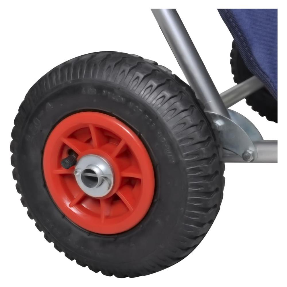 Carrello / sedia / tavolo Da Spiaggia 3 In 1, Blu - Foto 2