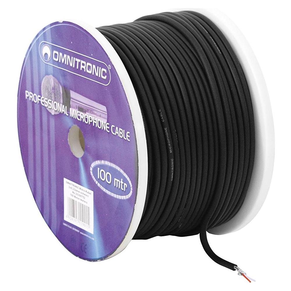 Cavo Audio Schermato Matassa Da 100 Metri 2 X 0.22mm Nero - Foto 1