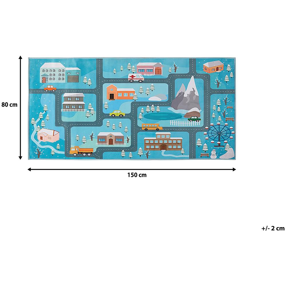 Tappeto Per Bambini Motivo Stradale 80 X 150 Cm Kigi - Foto 2