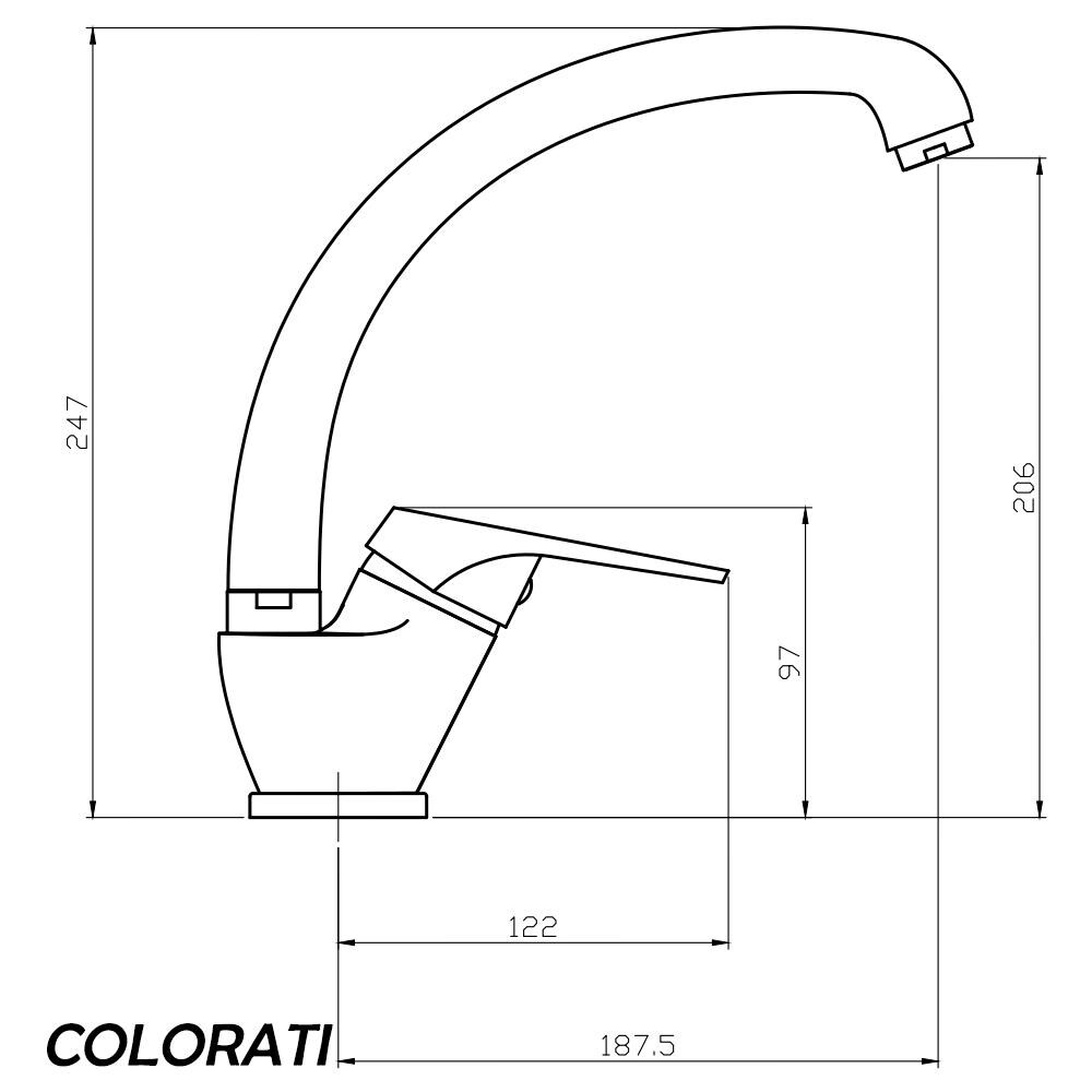 Ogomondo Miscelatore Oslo Orientabile Ottone Colorato Per Lavello Cucina - Foto 1