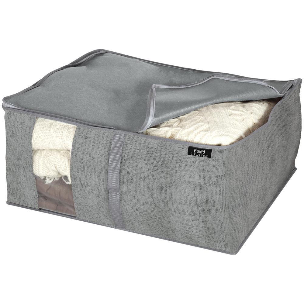 Custodia Porta Piumone Domopak Living Stone Large, 55x25x45 Cm Grigio - Foto 1