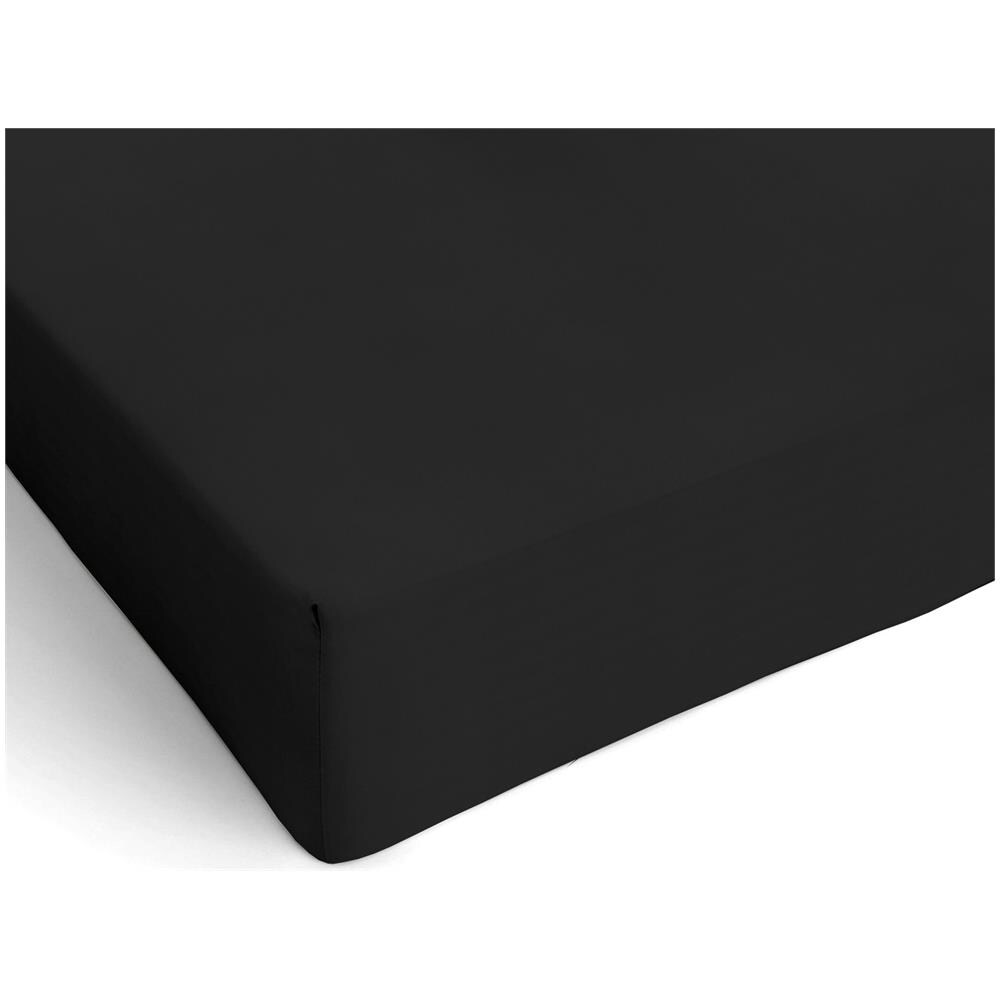 Lenzuolo Sotto Con Angoli In Microfibra - Francese 130/140 X 190/200 X 25 Cm - Nero - Foto 1
