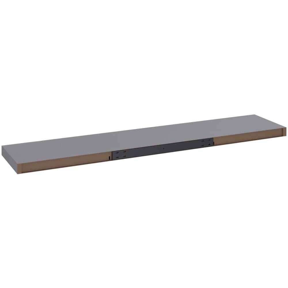 Scaffali A Parete 4 Pz Grigi 120x23,5x3,8 Cm In Mdf - Foto 8