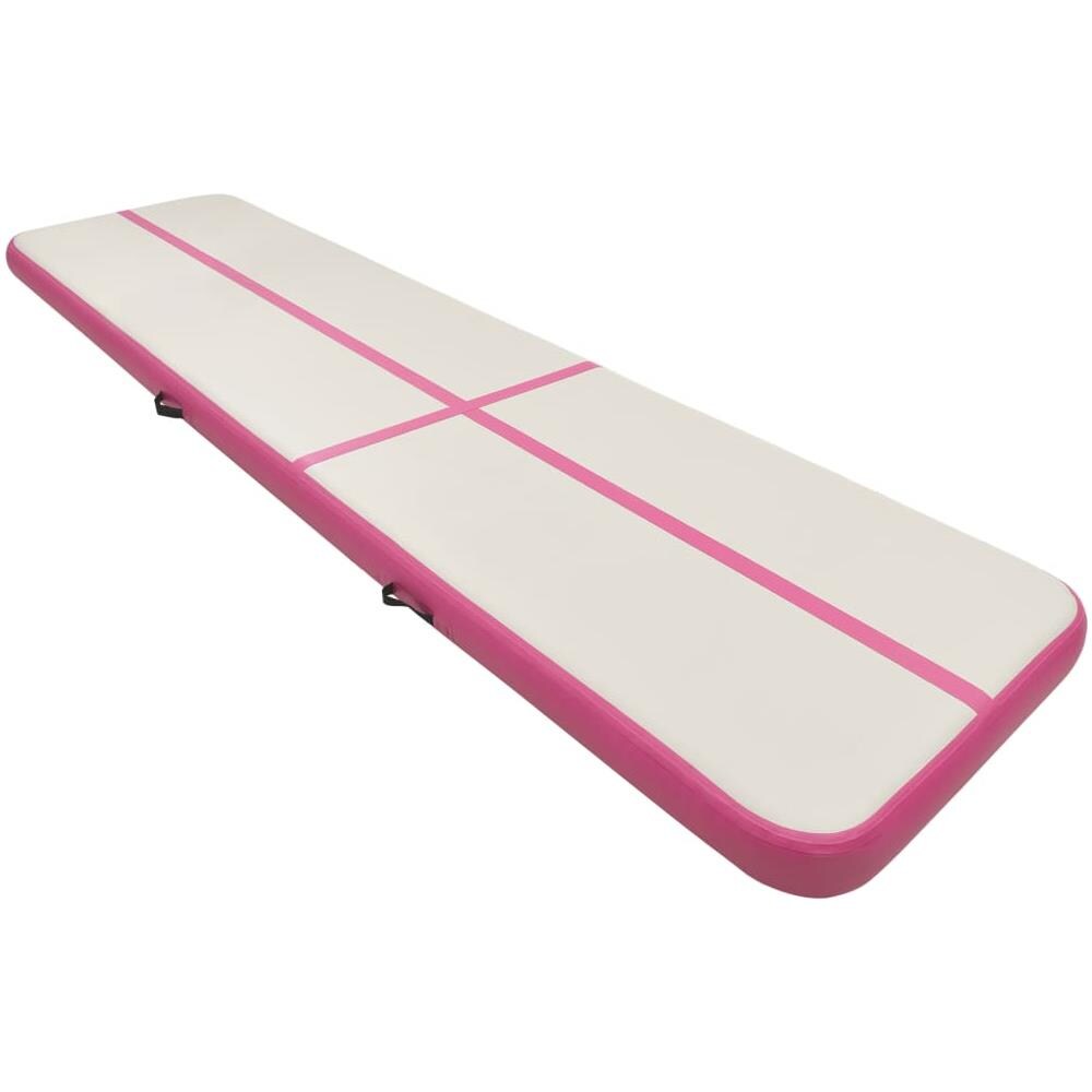 Tappetino Ginnastica Gonfiabile Con Pompa 700x100x20cm Pvc Rosa - Foto 2