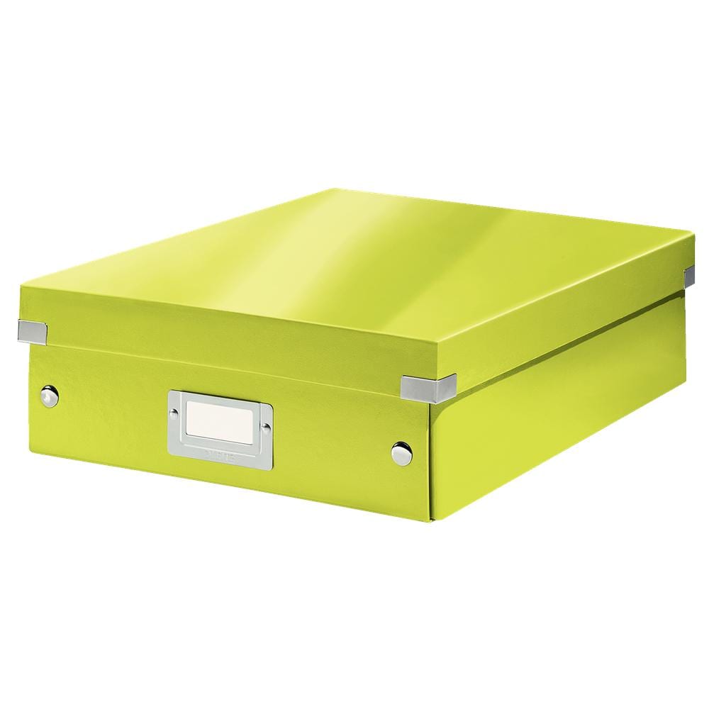 Scatola Archivio Click & Store A4 28X10X37 cm Verde Metallizzato - Foto 1