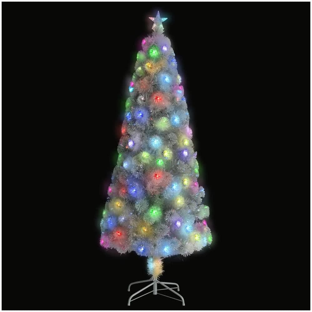 Albero Natale Artificiale Led Bianco 240 Cm Fibra Ottica - Foto 2