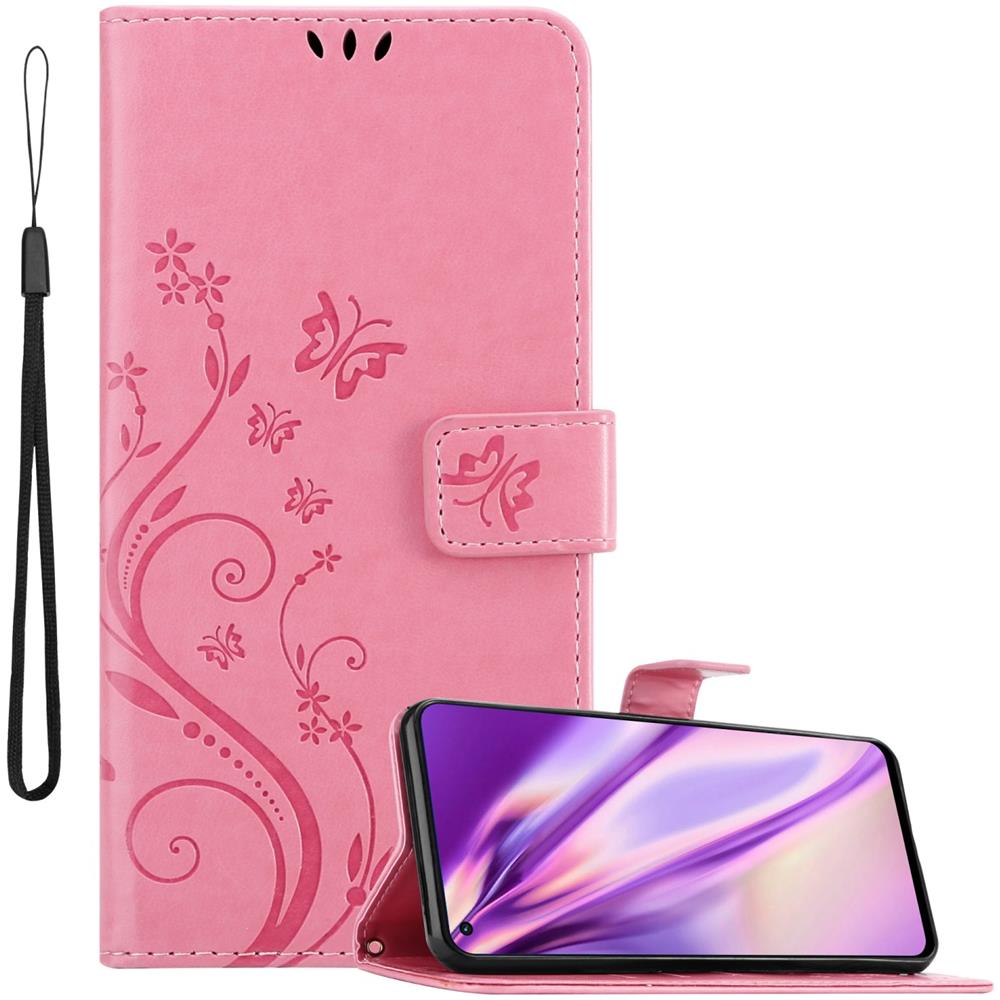 Custodia Compatibile Con Oppo Reno6 5g In Rosa Fiore - Coperchio Protettivo In Design Floreale Con Chiusura Magnetica, Funzione Stand E Slot Per Carte - Foto 1