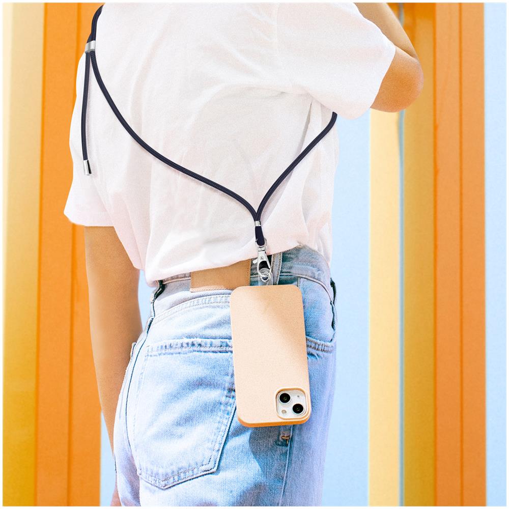 Corda Universale Smartphone Per Cover E Custodia Regolabile 90cm Blu Scuro - Foto 6