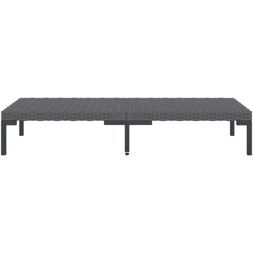 Set Divani Giardino 7 Pz Con Cuscini In Polyrattan Grigio Scuro - Foto 7