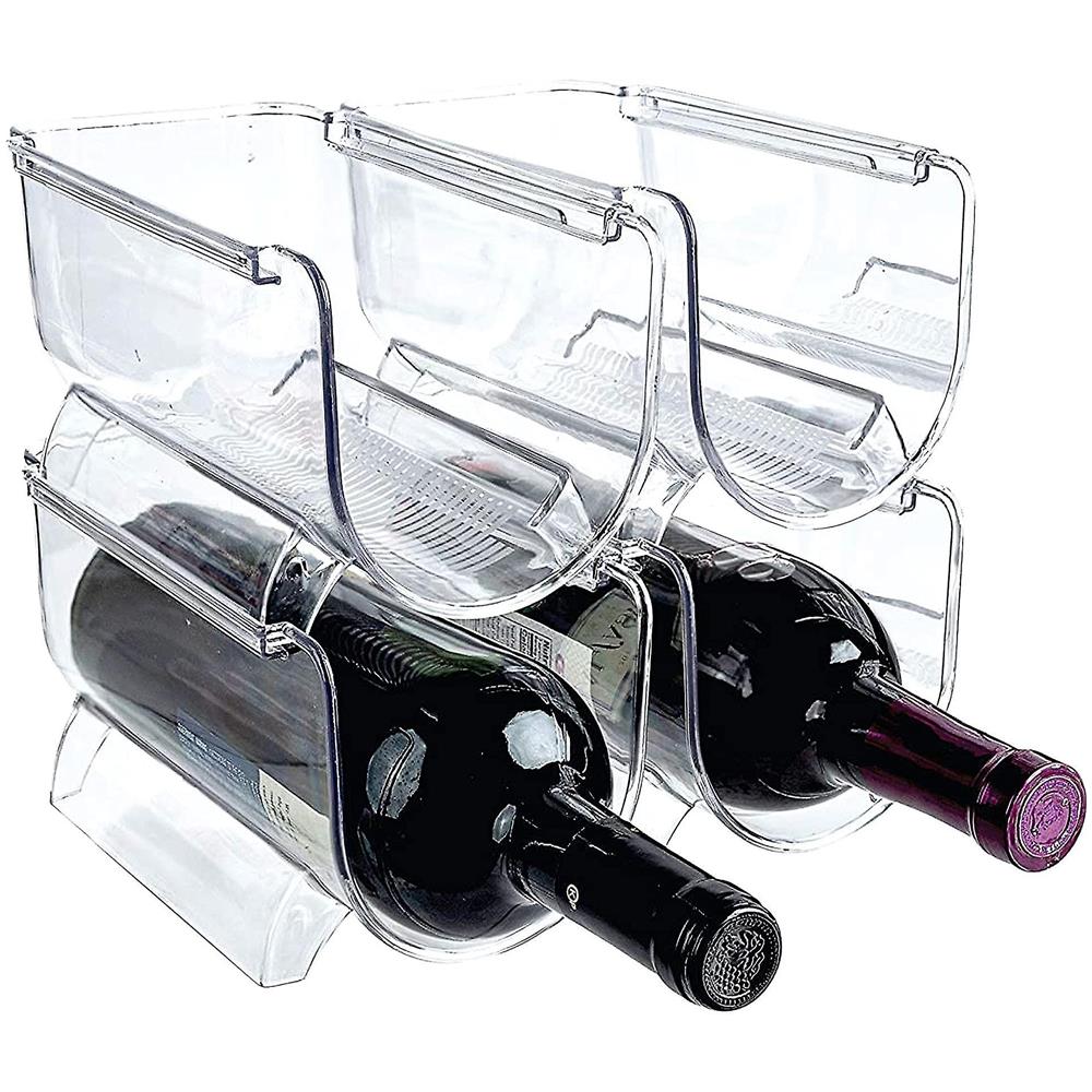 SCAFFALE ORIZZONTALE BOTTIGLIE Di Vino Per Frigorifero Organizer Cucina Salvaspazio EUR 17,73 - Foto 11