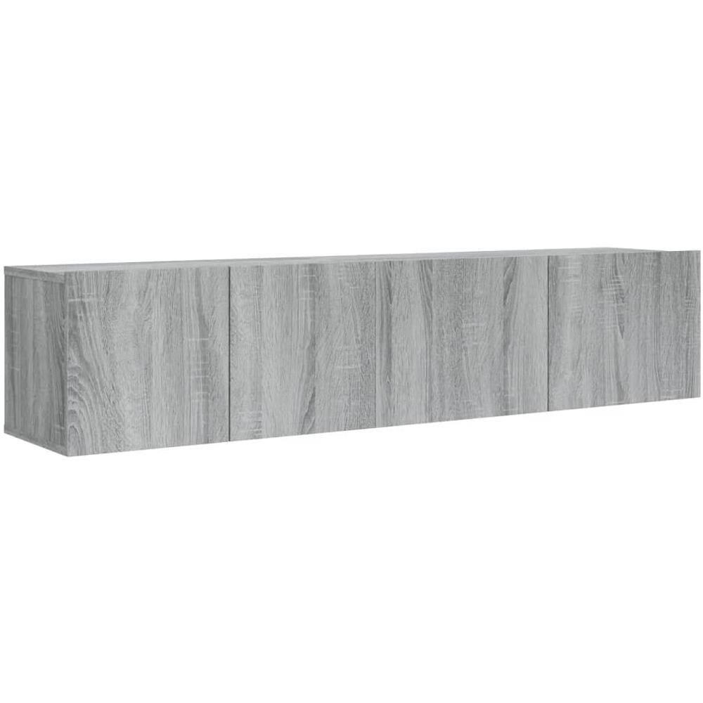 Set Mobili Porta Tv 2 Pz Grigio Sonoma In Legno Multistrato - Foto 2