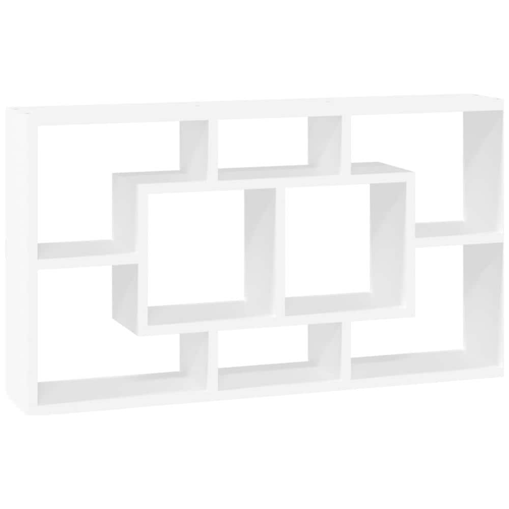 Scaffale A Muro 8 Scomparti Bianco Lucido - Foto 2