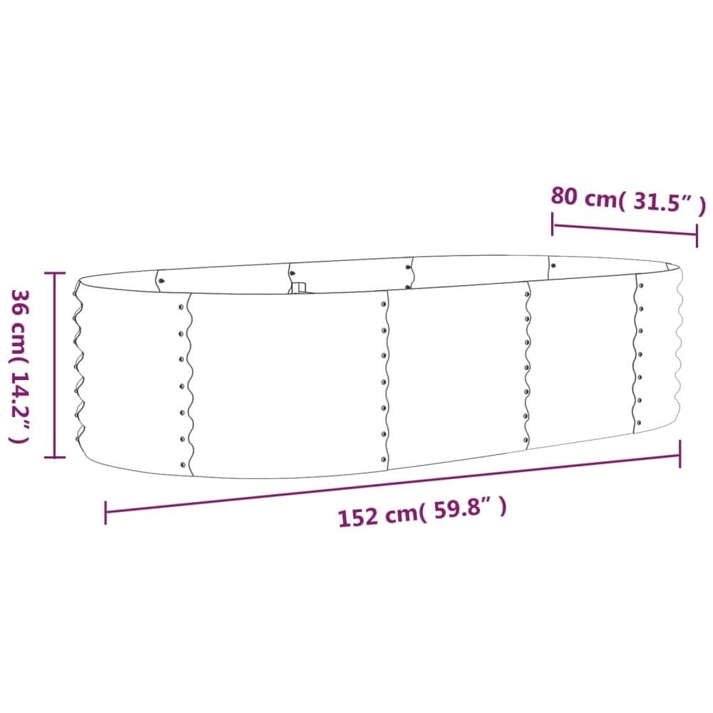Letto Giardino Acciaio Verniciato a Polvere 152x80x36 cm Grigio - Foto 5