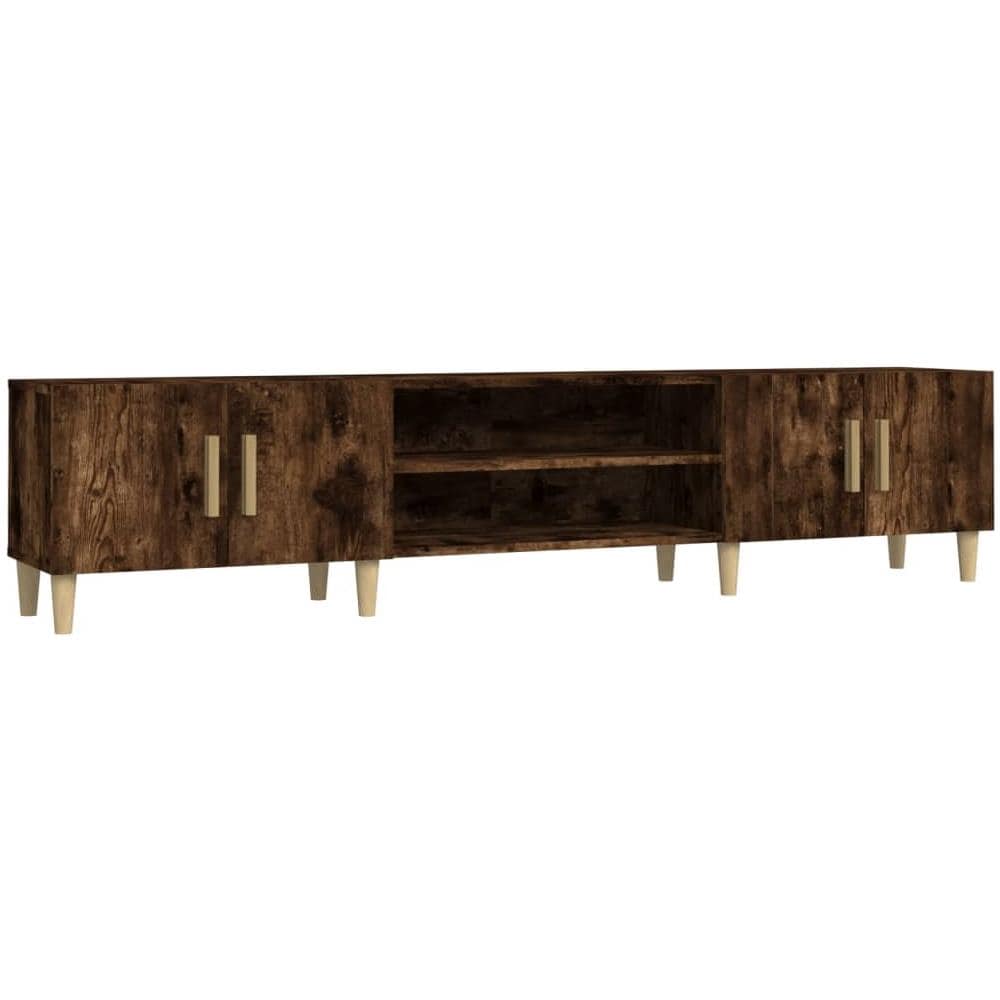 Mobile Tv Rovere Fumo 180x31,5x40 Cm In Legno Multistrato - Foto 2