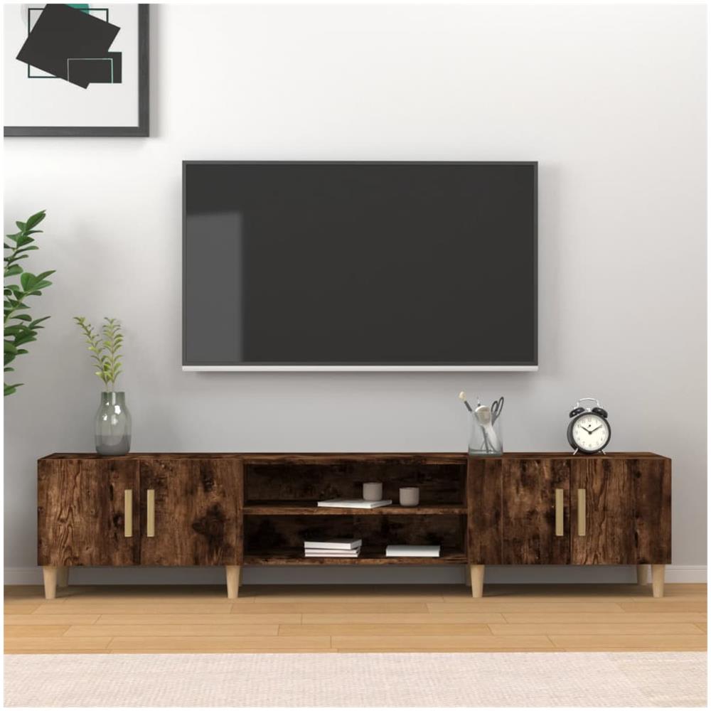 Mobile Tv Rovere Fumo 180x31,5x40 Cm In Legno Multistrato - Foto 1