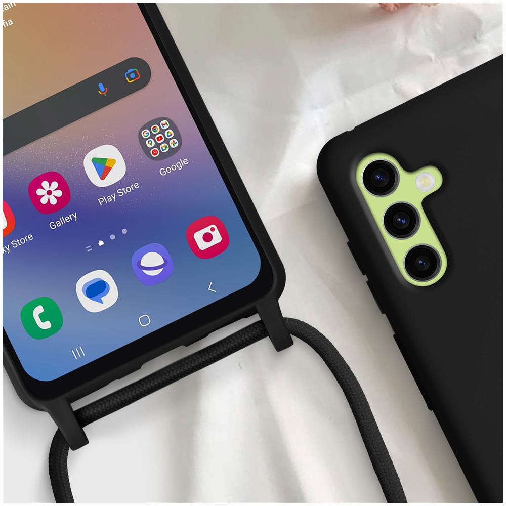 Cover Cordino Per Samsung Galaxy A34 5g Collana / Tracolla 80 Cm Nera - Foto 5