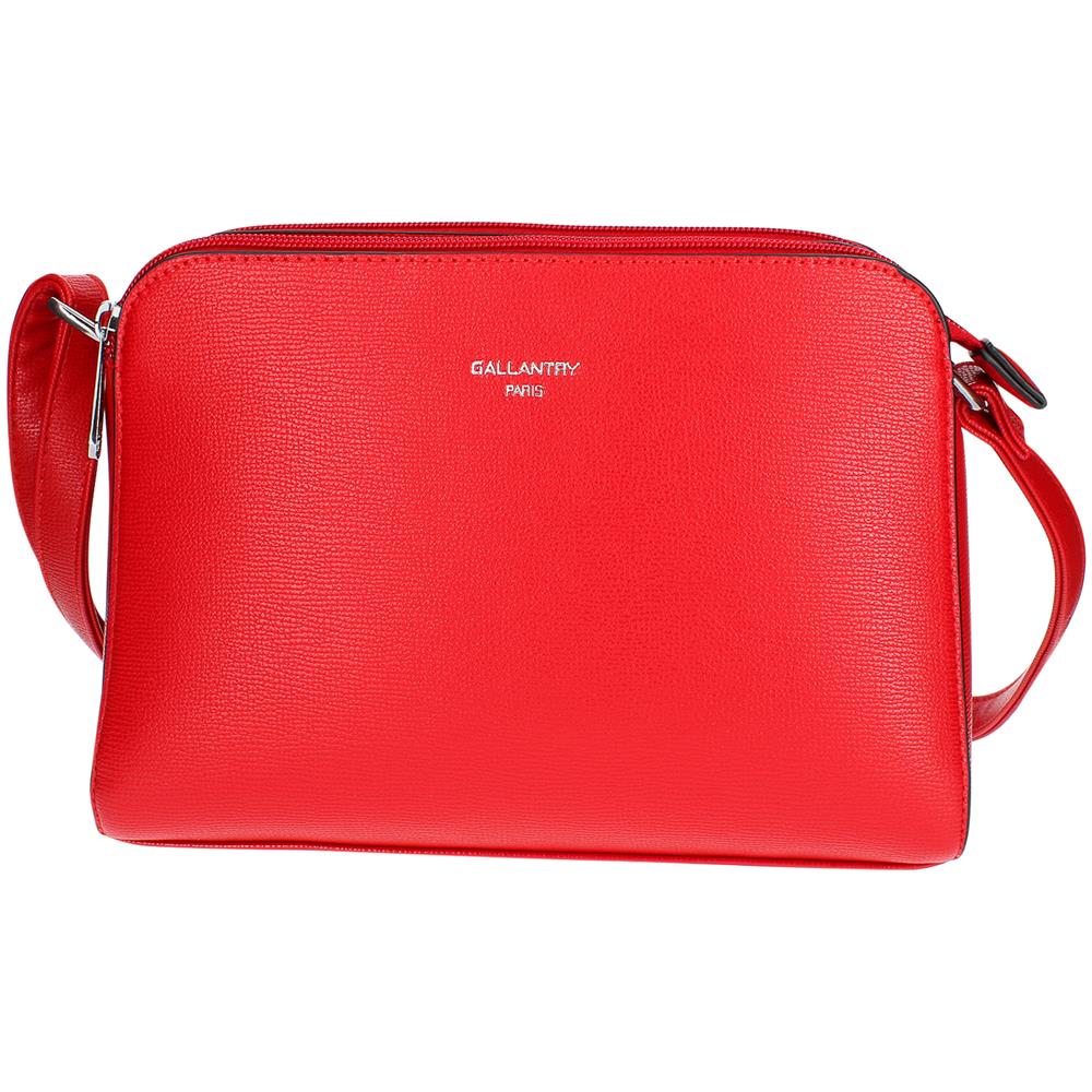 Borsa A Tracolla In Similpelle - Paris - Rossa - Foto 1