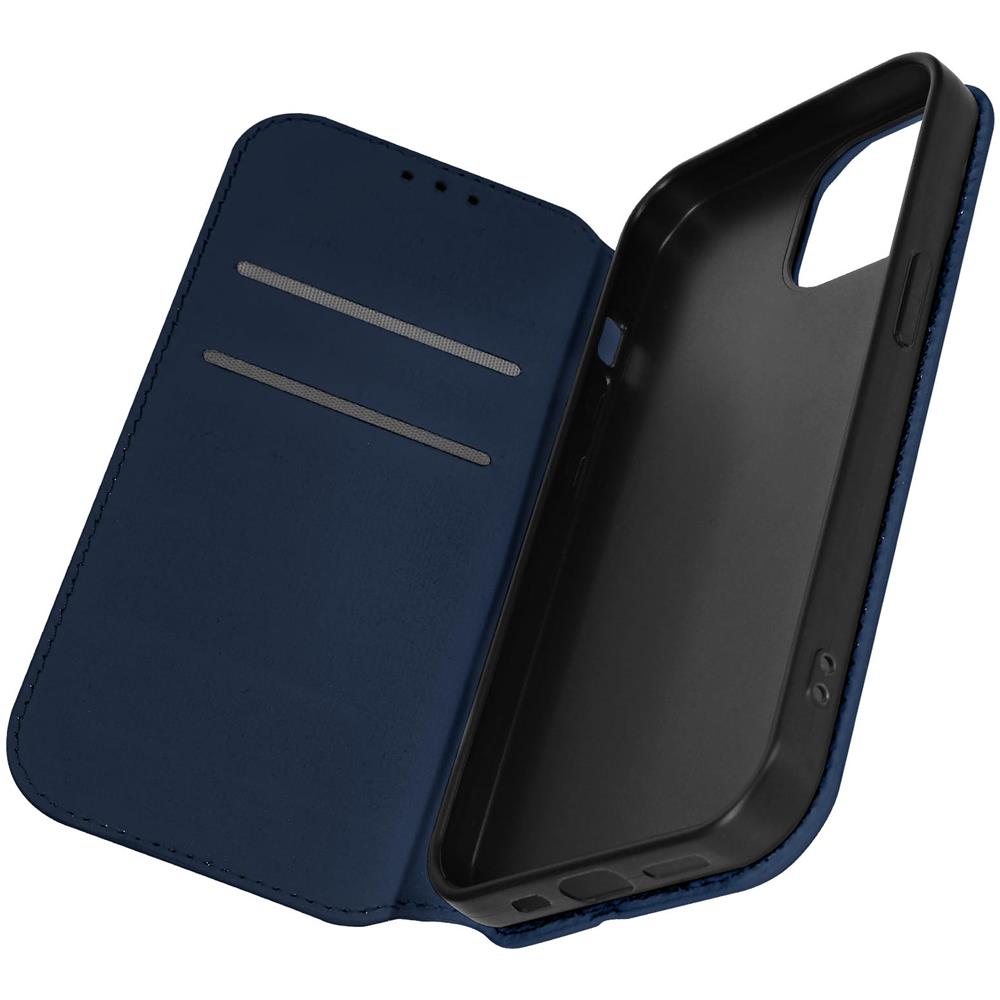 Custodia Per Iphone 15 Pro Portafoglio Funzione Supporto Video Blu - Foto 1